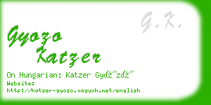 gyozo katzer business card